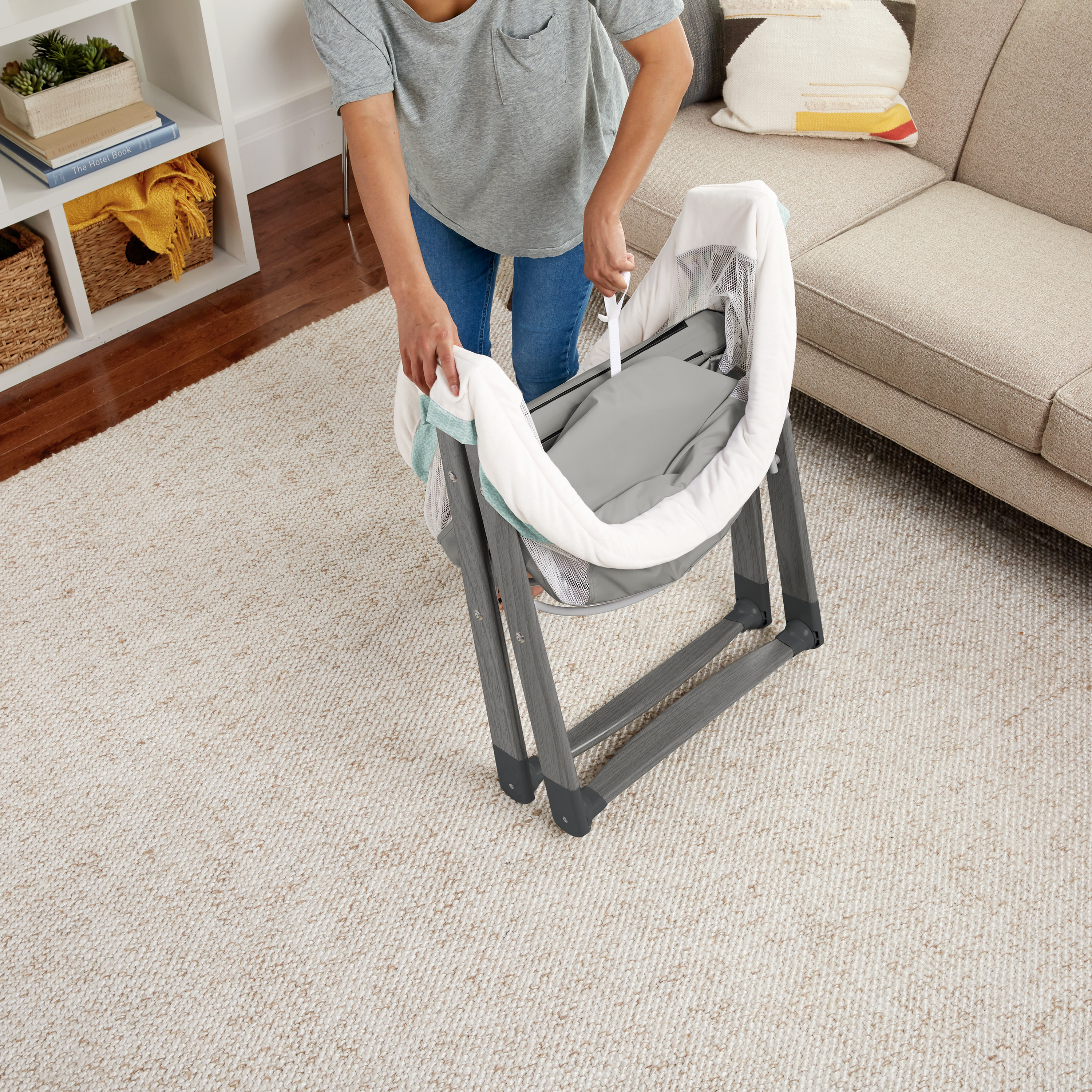 ingenuity foldaway rocking bassinet instructions