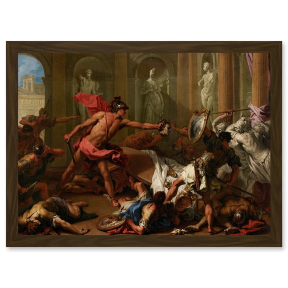 Ricci Perseus Phineus Head Medusa Gorgon Greek Myth Painting Artwork Framed Wall Art Print A4