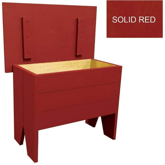 Contemporary Home Living 2' Burgundy Red Modern Storage Bench