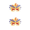 thumbnail image 3 of Inteprter DIY Plume anteojos marco Color brillante carnaval tema fiestas gafas divertidas vanidad bola actuación máscara disfraz gafas Type3 NO3, 3 of 6