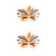 thumbnail image 4 of Matsuzay Marco de anteojos de pluma de colores DIY gafas de carnaval accesorio para payaso 2Conjunto, 4 of 6