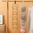 thumbnail image 3 of Clearance! beishanbush Hooks for Hanging Door Wall Mounted Hat Rack Door Hooks and Sticky Hooks Include 5Pcs Door/Wall Mounted Hat Iron Rack One Size Black, 3 of 6