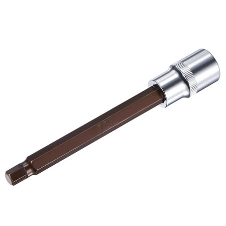 

Uxcell 1/2 Square Drive x H8 Hex Bit Socket S2 Steel Bits CR-V Sockets 140mm Length (for Hand Use Only)
