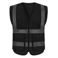 thumbnail image 2 of ZVNAΖH Mens Safety Vest Reflective Work Shirts with Pockets Construction Vest High Visibility Zipper Front Safety Vest with Reflective Strips, 2 of 8