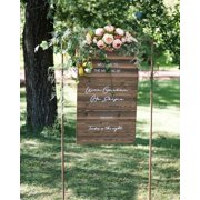HAOSHICS Wedding Arch Flowers, 30 Inch Rustic Artificial Floral Swag for Lintel, Arbor and Ceremony, Green Leaves Rose Peony Door Wreath Reception Backdrop Home Decoration, Champagne