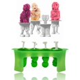 thumbnail image 3 of Zombies Ice Pop Molds, Soft Silicone, Easily Removable, Dishwasher Safe, Set of 4 Popsicle Makers with Sticks, 3 of 3