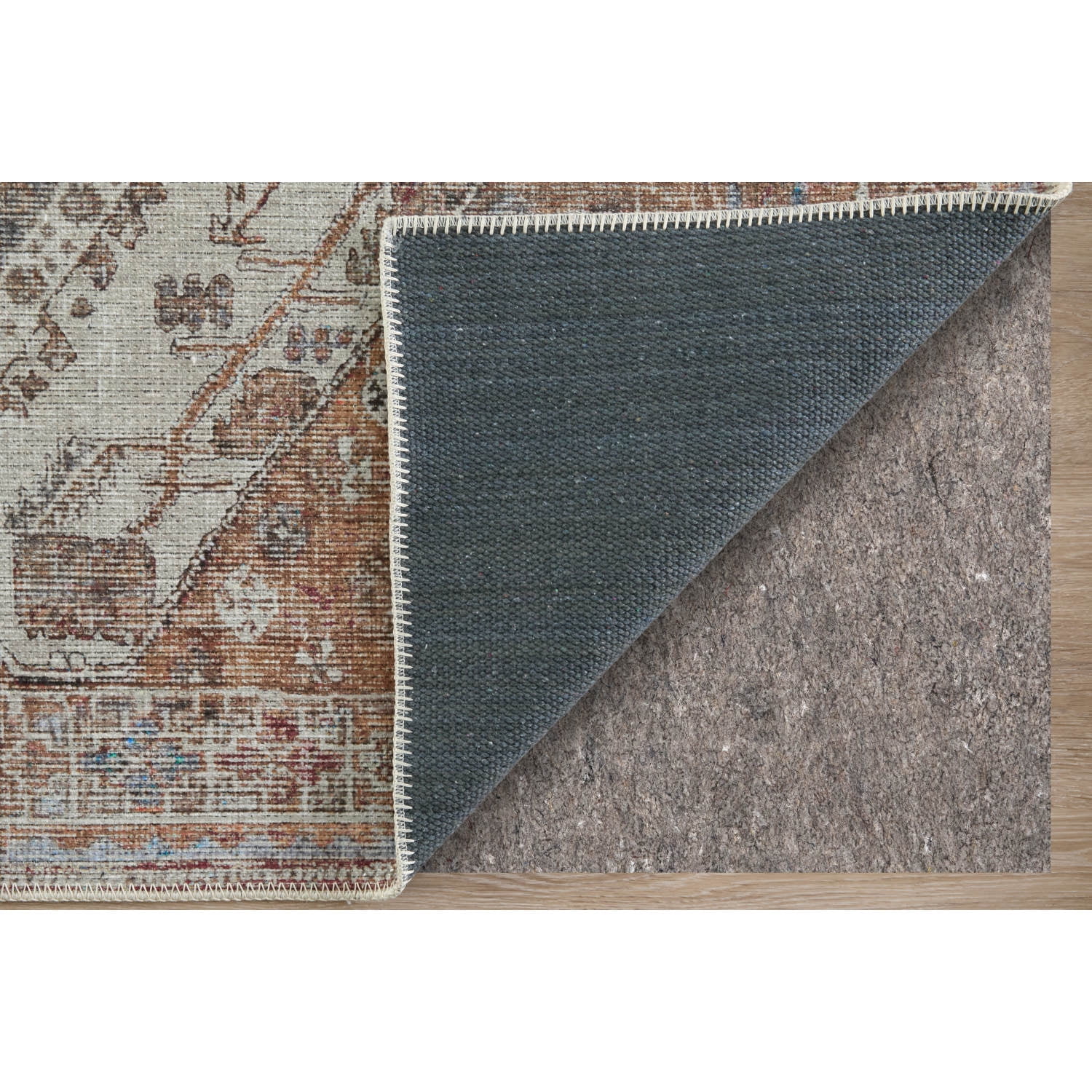 Feizy Percy Transitional Medallion, Ivory/Orange/Brown, 4' x 6' Accent Rug Easy Care Fade Resistant Sheen Bohemian & Eclectic Distressed Floor Rug for Living room Bedroom