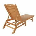 thumbnail image 5 of WestinTrends Malibu Outdoor Chaise Lounge Set of 2, All Weather Poly Lumber Patio Pool Lounge Chair with 5 Posistions Backrest, Teak, 5 of 9