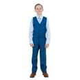 thumbnail image 5 of Boys Suit Set Solid Textured Notch Lapel With Matching Vest & Pants With Free Shirt & Tie, 5 of 6