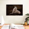 thumbnail image 3 of Elephant Stock White Wolf Howling Wall Art - Horizontal Canvas Wall Art - Living Room Wall Decor - Animal Canvas - Beige And Brown Decor By Jo Walsh - 12" x 8", 3 of 8