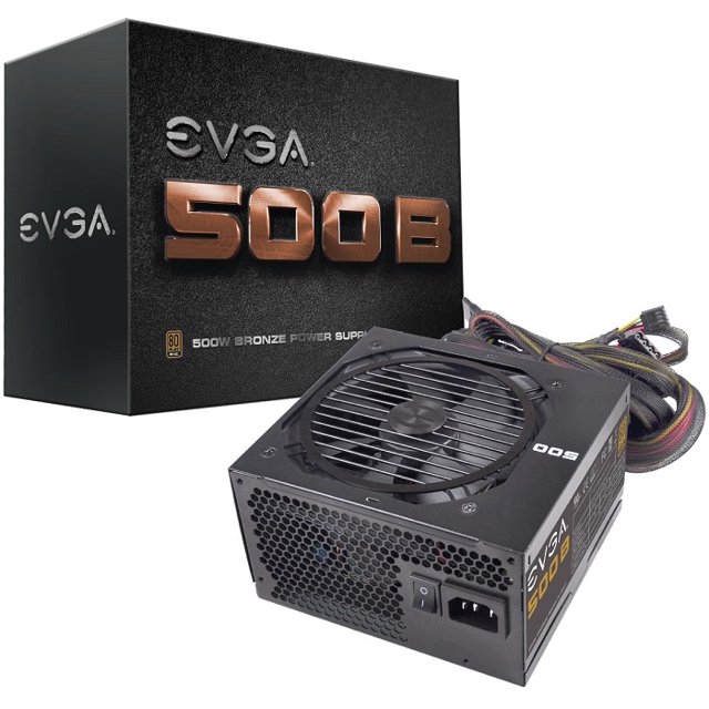 Fuente de Poder EVGA 500B 500W 80 Plus Bronze 100-B1-0500-KR