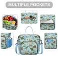 thumbnail image 2 of Dinosaurs Volcano Light Blue Pattern Womens Lunch Box for Work,Insulated Large Lunch Bag for Tween and Teen,Loncheras Para Mujer,Leakproof Adult Lunch Bag for Work,Beach,Travel,Picnic,Camping, 2 of 7