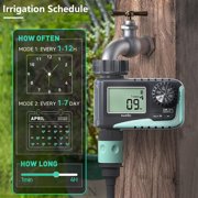 RainPoint 1-Zone Programmable Water Timer, Automatic Irrigation Controller System for Outdoor Gaden Yard Lawn, Watering Controller, ITV105NH