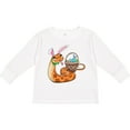 thumbnail image 3 of Inktastic Easter Cute Snake with Basket and Bunny Ears Boys or Girls Long Sleeve Toddler T-Shirt, 3 of 5