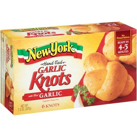New York Brand Hand-Tied Garlic Knots, 6 count, 7.3 oz