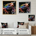 thumbnail image 4 of Designart "Frog Portrait In Multicolor On Glass II" Frogs & Toads Canvas Prints, 4 of 7