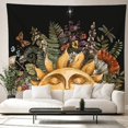 thumbnail image 1 of Manta de mesa decorativa colgante de pared, tapiz de mano, estilo de bruja, sol, luna, seta, 1 of 4