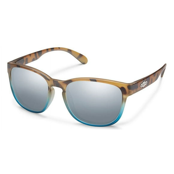 Suncloud Loveseat Polarized Sunglasses, Matte Tortoise Blue Fade/Polarized Silver Mirror