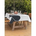 thumbnail image 2 of Outdoor Tablecloth with Umbrella Hole and Zipper, Elephants Showering Rectangle Table Cloth 60x102 Inch Waterproof Tablecloth, Modern Abstract Art Funny Animals Picnic Table Cover for Patio Camping, 2 of 7