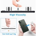 thumbnail image 4 of Support de Bague pour Téléphone Portable 5 Pack, Support de Doigt Transparent Rotation à 360° Poignée de Bague Claire (Rond), 4 of 5