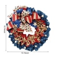 thumbnail image 3 of 4th Of July Wreath Decoration 16" 250th Anniversary Patriotic Wreaths Burlap Red White Blue American Flag Star Summer Wreath for Front Door Independence Day Outdoor Indoor, 3 of 9