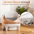 thumbnail image 5 of Furmax Automatic Cat Litter Box Self Cleaning – Smart WiFi App Control, Open Top Design, 15L Large Capacity, Odor Control, Quiet Litter Box for Multiple Cats (White), 5 of 7