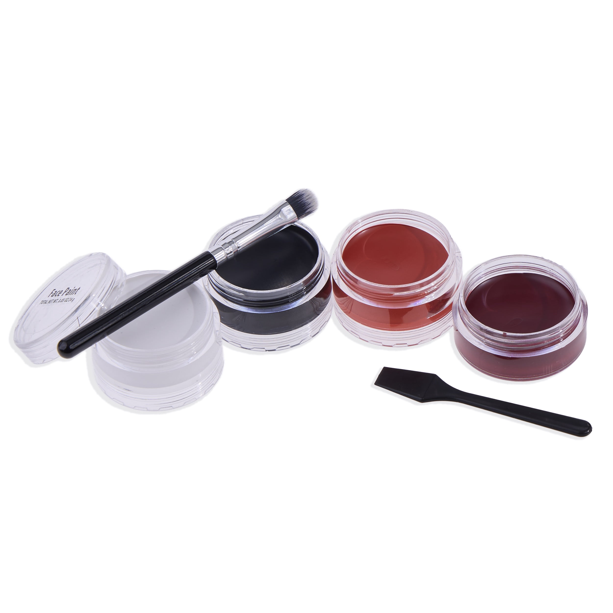Expressions Clown Face Paint Kit with Makeup Brush - Red, White, Blue, Black