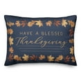 thumbnail image 2 of Creative Products Blessed Thanksgiving Blue And Gold 4 14 x 20 Spun Poly Pillow, 2 of 3