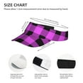 thumbnail image 4 of Disketp Purple Black Buffalo Plaid Sun Visors for Women Men Unisex Tennis Golf Visor Hat Adjustable Summer Hats Sport Outdoor Visor Hat UV Protection Cap, 4 of 8