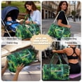 thumbnail image 5 of Garronmavis Large Quilted Duffle Bag for Women Tropical Palm Tree Print Weekender Overnight Bag Carry On Travel Bag Gym Dance Tote with Zipper Pockets, 5 of 7