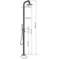 thumbnail image 3 of HEATGENE Outdoor Shower with Rain Shower and Handheld Shower Head for Outside/Poolside/Patio Drench Shower - Gray, 3 of 5