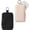 Black and Pale Pink, variant on 2Pcs Small Soft Neoprene Pouch with Zipper, Mini Portable Makeup Bag,Fashion Accessory with Snap Hook,Coin Purse Lipstick Cosmetic Travel Organizer(Black and Caramel)