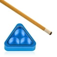 thumbnail image 2 of Blue Triangle Metal Pool Stick Chalk Holder Convenient Use Made of Aluminum, 2 of 9