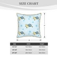 thumbnail image 4 of Fotbe Cartoon Turtle Pattern Velvet Decorative Throw Pillow Covers with Elegant Piping, Soft Plush Cushion Cover for Sofa, Bed, Car, Office-20"x20", 4 of 8