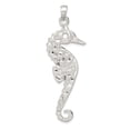 thumbnail image 4 of Sterling Silver Hammered Polished Seahorse Pendant Charm, 4 of 4