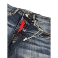 thumbnail image 3 of En Noir Men's Embroidered Detail Rip & Repair Distressed Skinny Fit Denim Jeans (36, Deep Indigo), 3 of 6