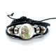 thumbnail image 2 of Wong Martinez-Pulseras de cuero negro para niña, brazaletes trenzados multicapa, cúpula de cristal, regalos de joyería, Y2K, 2 of 5