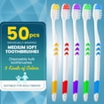 thumbnail image 2 of Cepillo de dientes Navona desechable para niños con cerdas suaves, 50 unidades, envuelto individualm, 2 of 7