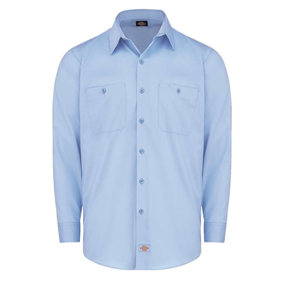 Dickies LL51 Industrial Worktech Ventilated Long Sleeve Work Shirt - Light Blue - 2XL