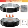 thumbnail image 6 of 48 Inch Large Outdoor Fire Pit Ring Heavy Duty High Heat Resistant Wood Firepit For Outside 12" Tall Galvanized Steel Fireplace & Pits Bowl Backyard Bonfire  Patio Camping, 6 of 9