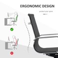 thumbnail image 4 of JWRWEFA Swivel Office Desk Chair, Mesh Adjustable Computer Chair with Metal Frame, Black, Ergonomic, Rolling, Home Office Chair, 4 of 11