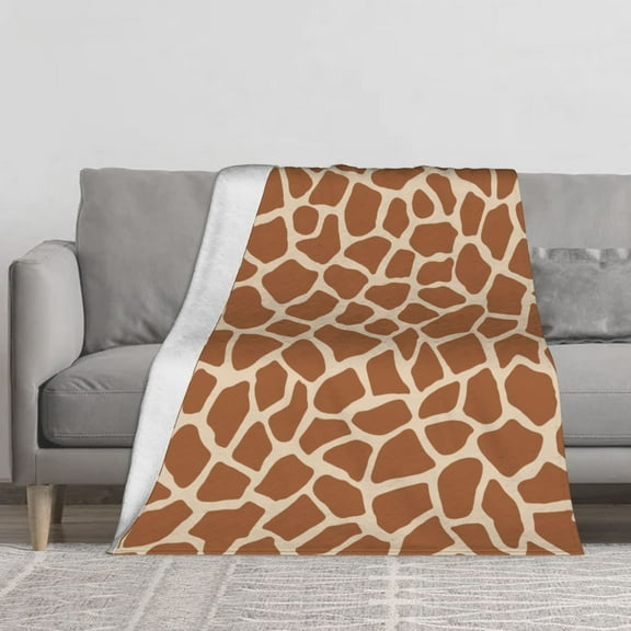 Throw Blanket, Cartoon Texture Giraffe Blanket, Lightweight Microfiber Fleece Throw for Couch, Sofa, Bed, 50x40inch