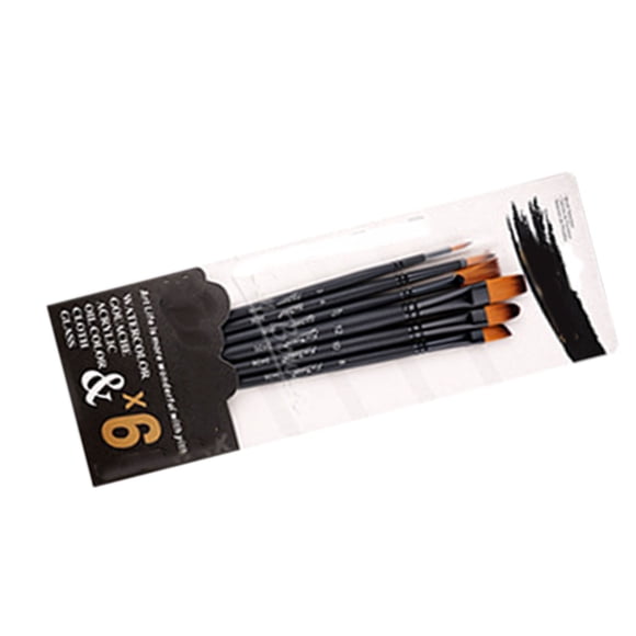 Acrylic Paint Brush Set 6 Sizes Professional Multifunctional Brushes Easy to Maintain Wonderful Present for Artists Students Teens and Painters