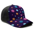 thumbnail image 3 of Design Pattern Baseball Cap – Stylish Spliced Design Adjustable Trucker Hat with Full Print Front & Brim, Breathable Cotton Blend Snapback for Sports, Travel & Daily Wear, 3 of 3