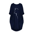 thumbnail image 3 of QIPOPIQ Robes pour Femmes avec Poches Manches Courtes Chandail Ample Imprimé Robe d'Été Mini-Robe Aubaines 2023, 3 of 4