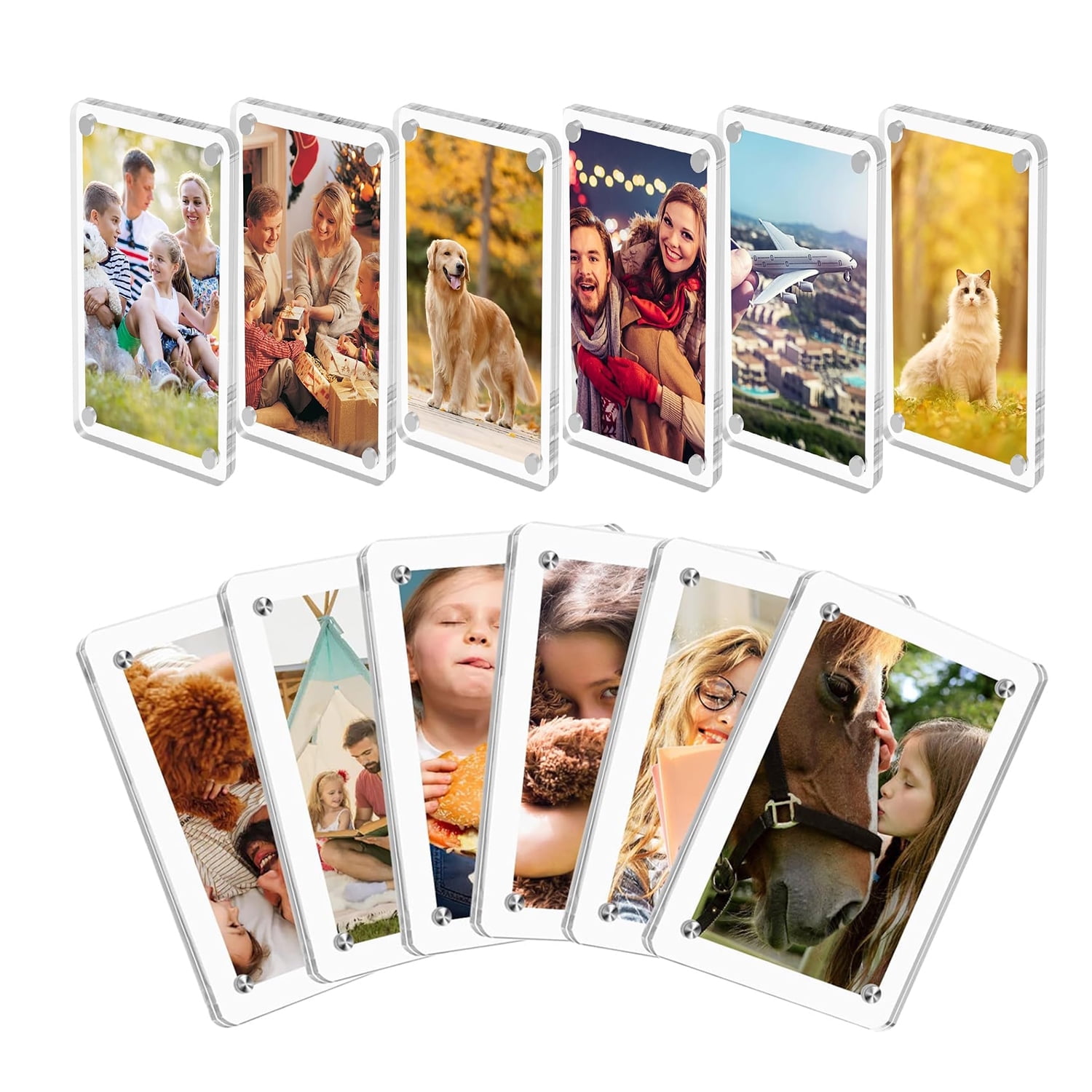 Polaroid Kühlschrank-Magnetrahmen Aus Acryl – Doppelseitig & Magnetisch, Für Fujifilm Instax Mini Fotos