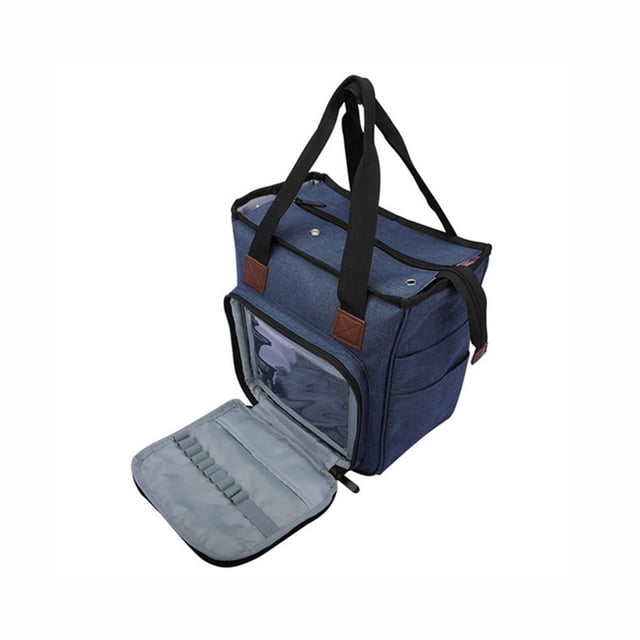 Bolsa De Tejer Portátil, Bolsa De Almacenamiento De Lana Multifuncional, Gancho De Ganchillo, Bolso Para Agujas De Tejer, Organizador De Suministros De Costura seitruly HA025648-02