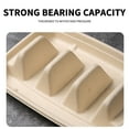 thumbnail image 5 of 50PCS Disposable Taco Holder for Party，Disposable Taco Plates with 3 Dividers Disposable Taco Holders for Party, Taco Tray Holder, Pulp Fiber Plates Disposable for Taco Tuesday Lazy Susan Taco Bar, 5 of 7