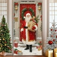 thumbnail image 5 of FeiFu Christmas House Door Cover Curtain Holiday Door and Wall Decor Festive Design for Home Entryway Holiday Atmospheres, 5 of 6
