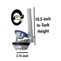 NuFlush Flapper Valve Assembly For 2 Piece Toilet, 3 Inch Flush Hole. Flush once